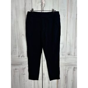 FRANK & EILEEN MURPHY BILLION DOLLAR RAW HEM CROP LEGGINGS PANTS BR NAVY BLUE L